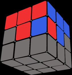 3) La deuxième couronne. Comment tenir le cube: Tout en laissant la face blanche en haut (U) on va regarder la face d en bas (D).