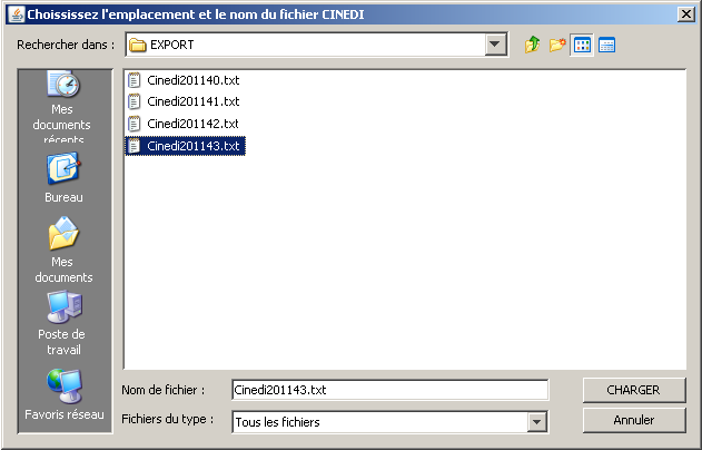 ème CHAPITRE : Modifier un bordereaux de recette Vous avez la possibilité de «Modifier un fichier Cinedi», cette fonction est utilisée pour rectifier vos fichiers après un envoi sur le site internet