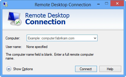 Démarrage Accéder aux services Microsoft Remote Desktop 5.
