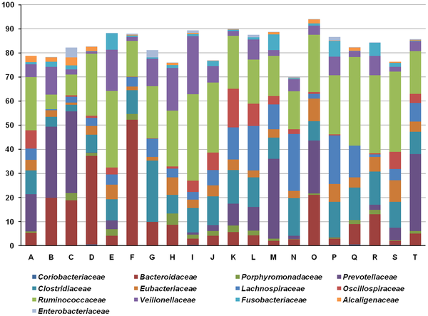 Variabilité du microbiote intestinal Nam et al, PLoS One, 2011