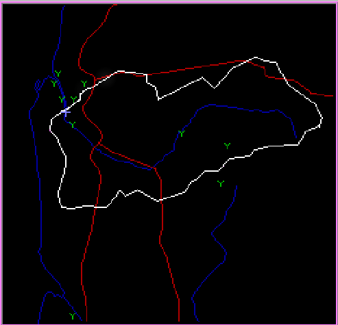Image du radar d Abbeville: 256x256km Le Port L A16 La Liane Zone
