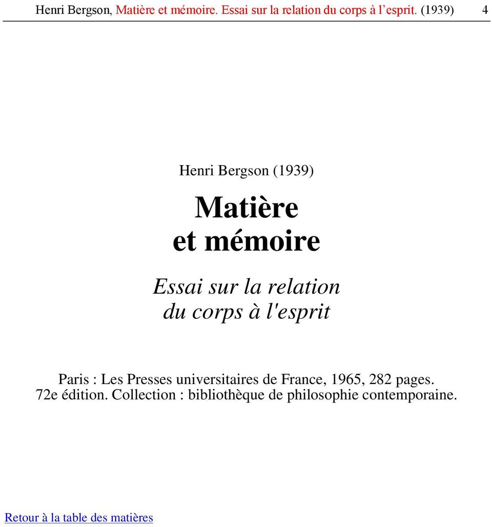 l'esprit Paris : Les Presses universitaires de France, 1965, 282 pages.