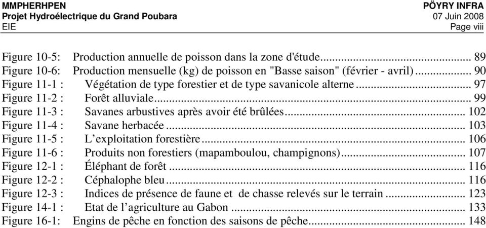 .. 102 Figure 11-4 : Savane herbacée... 103 Figure 11-5 : L exploitation forestière... 106 Figure 11-6 : Produits non forestiers (mapamboulou, champignons)... 107 Figure 12-1 : Éléphant de forêt.