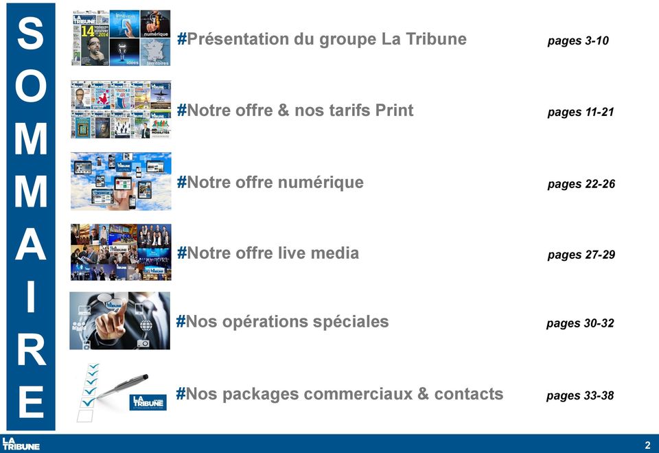 A I R E #Notre offre live media pages 27-29 #Nos opérations