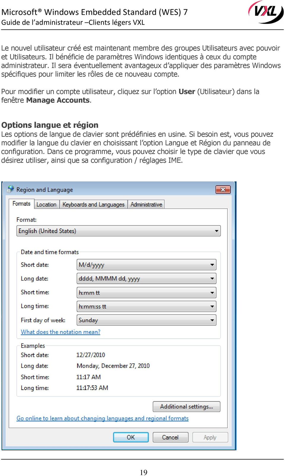 Pour modifier un compte utilisateur, cliquez sur l option User (Utilisateur) dans la fenêtre Manage Accounts.