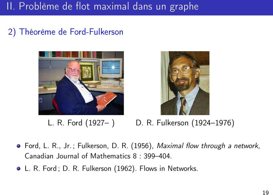 ; Fulkerson, D. R.