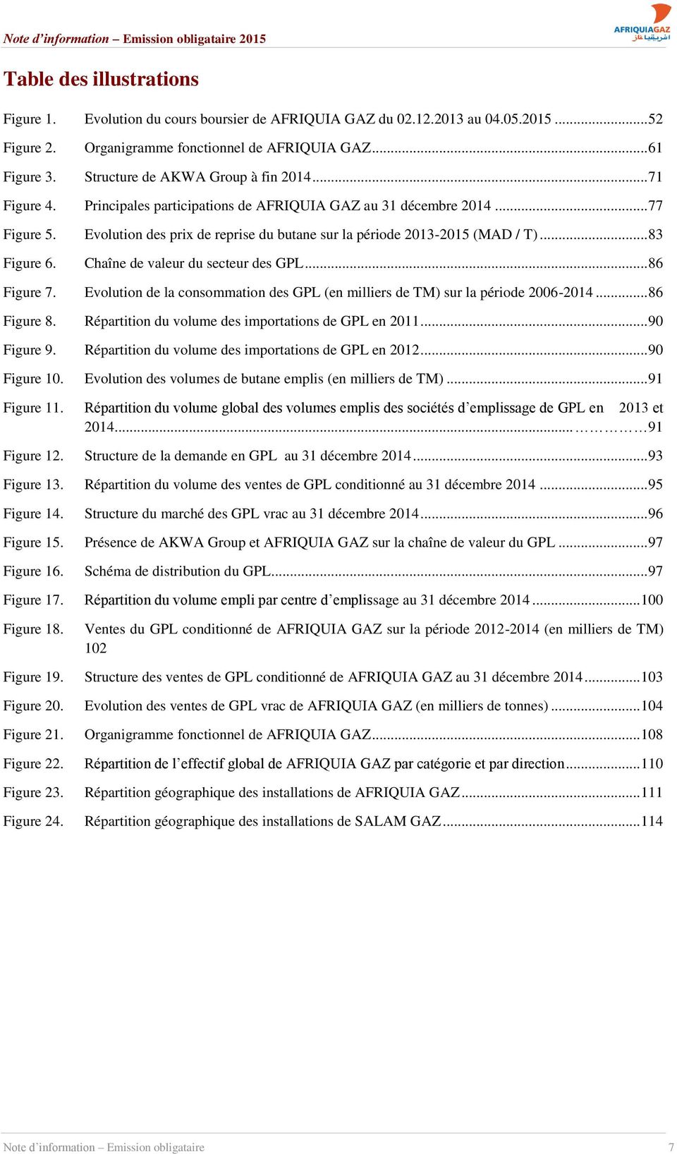 Evolution des prix de reprise du butane sur la période 2013-2015 (MAD / T)... 83 Figure 6. Chaîne de valeur du secteur des GPL... 86 Figure 7.