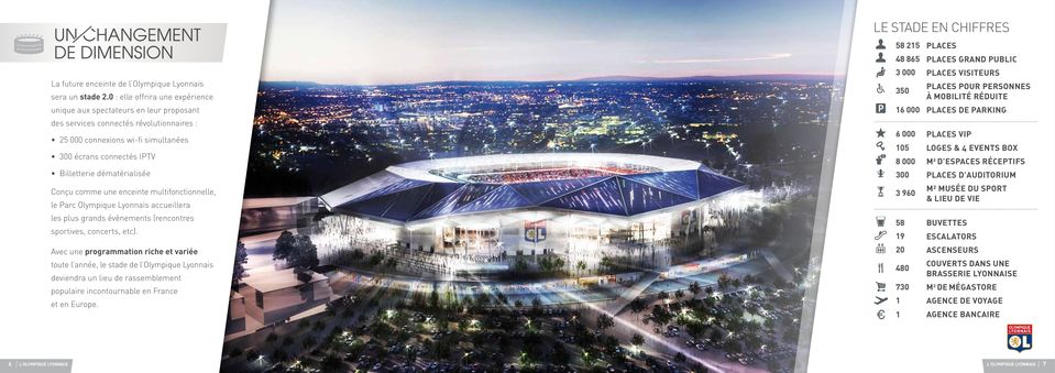 dématérialisée Conçu comme une enceinte multifonctionnelle, le Parc Olympique Lyonnais accueillera les plus grands évènements (rencontres sportives, concerts, etc).