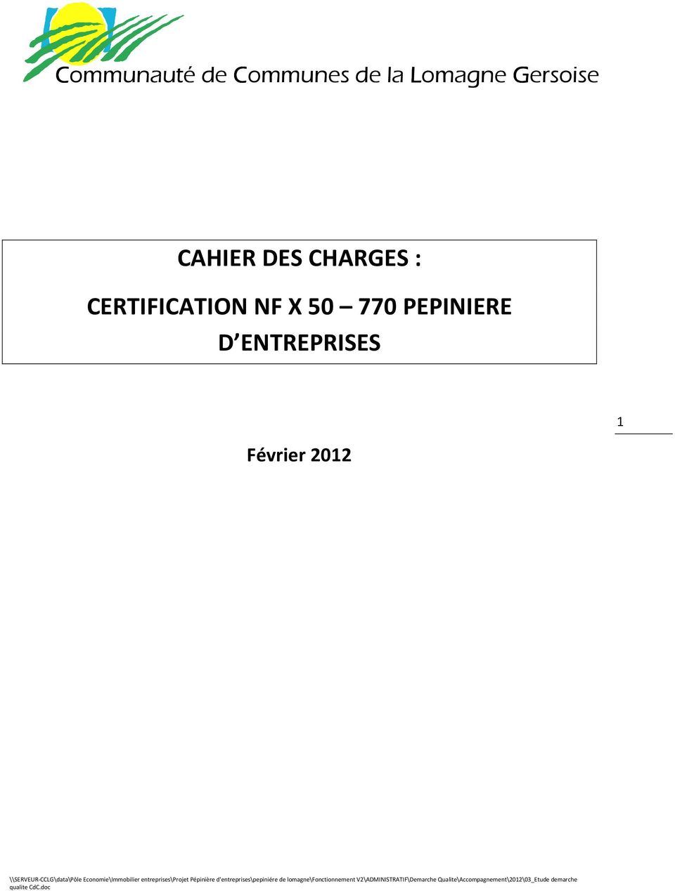 CHARGES : CERTIFICATION NF X 50