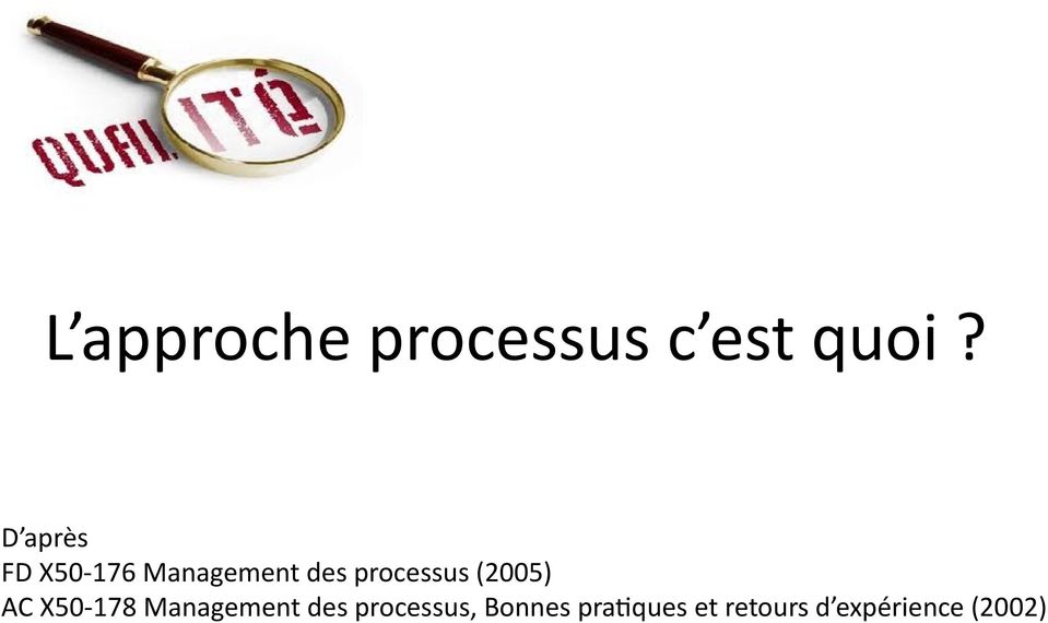 processus (2005) AC X50-178 Management
