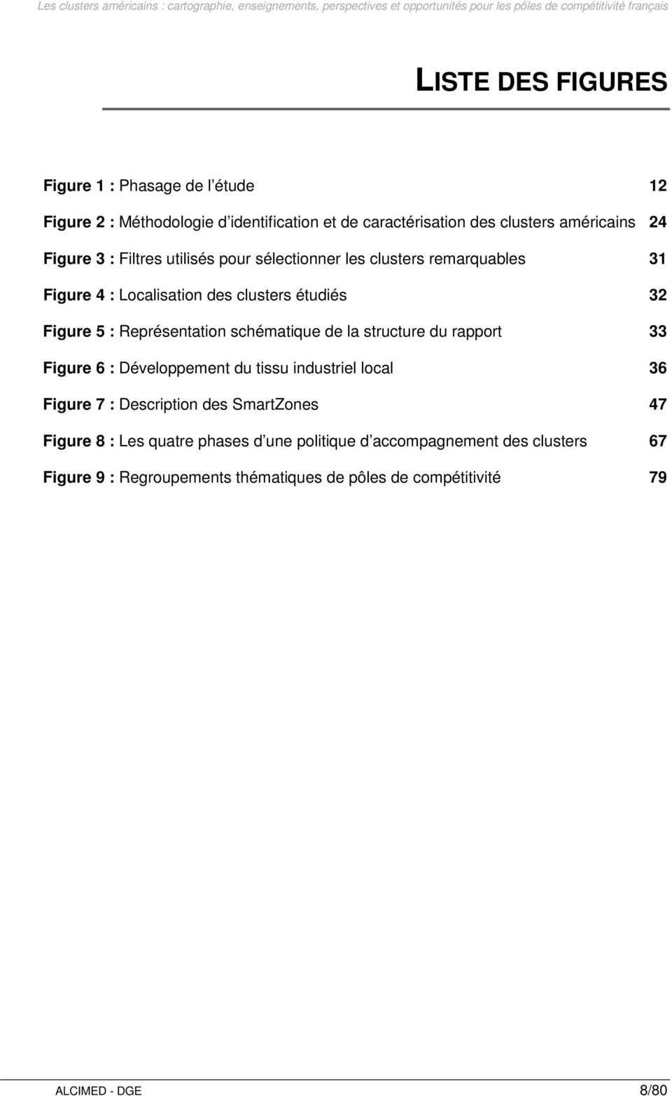 schématique de la structure du rapport 33 Figure 6 : Développement du tissu industriel local 36 Figure 7 : Description des SmartZones 47 Figure 8 :