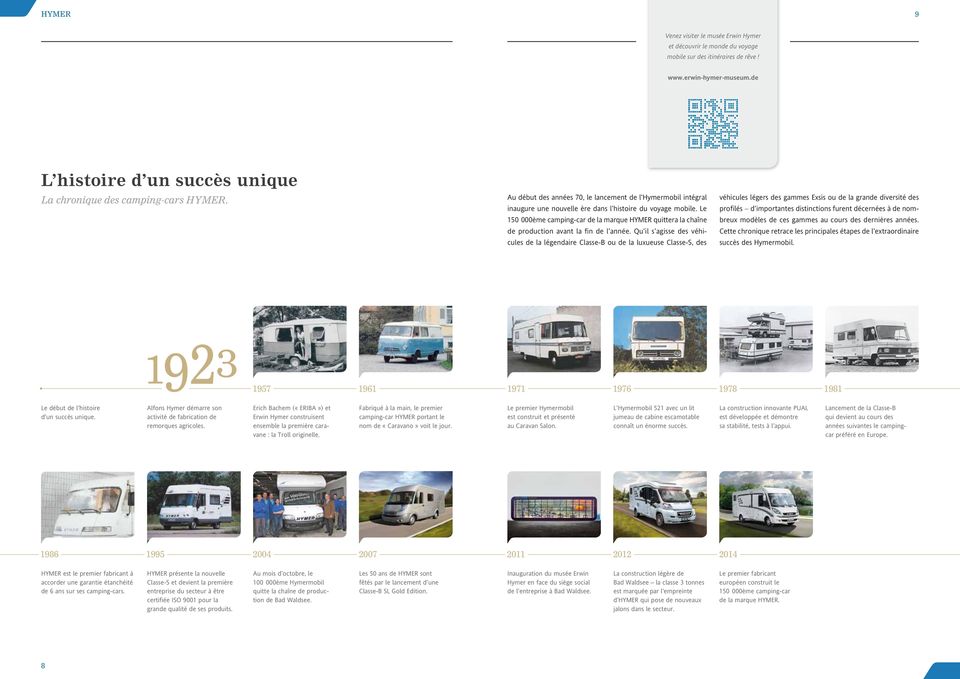 Le 50 000ème camping-car de la marque HYMER quittera la chaîne de production avant la fin de l année.