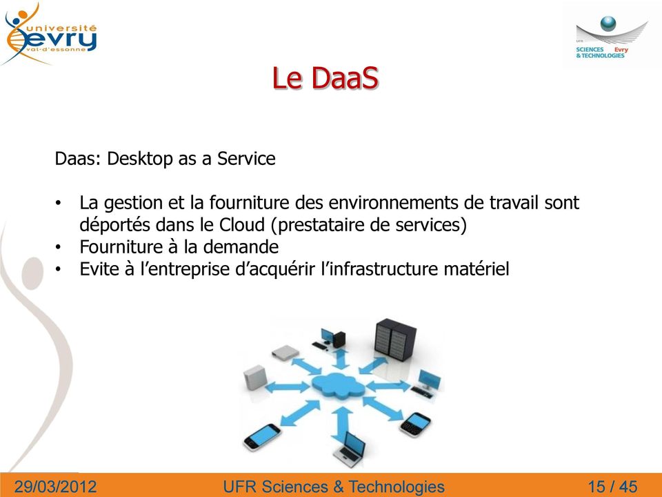 travail sont déportés dans le Cloud (prestataire de services)