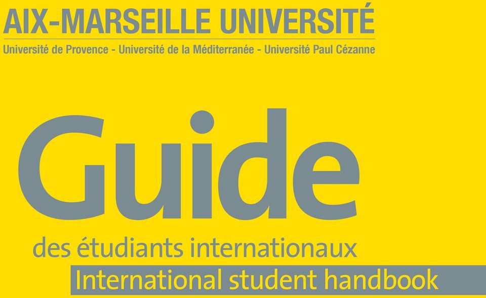 Université Paul Cézanne Guide des