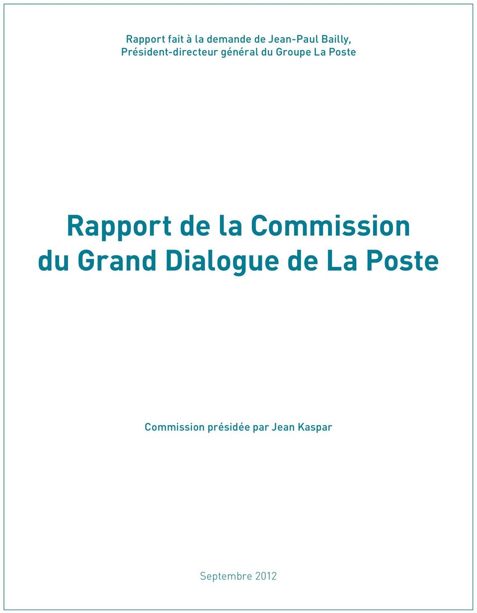 Rapport de la Commission du Grand Dialogue de La