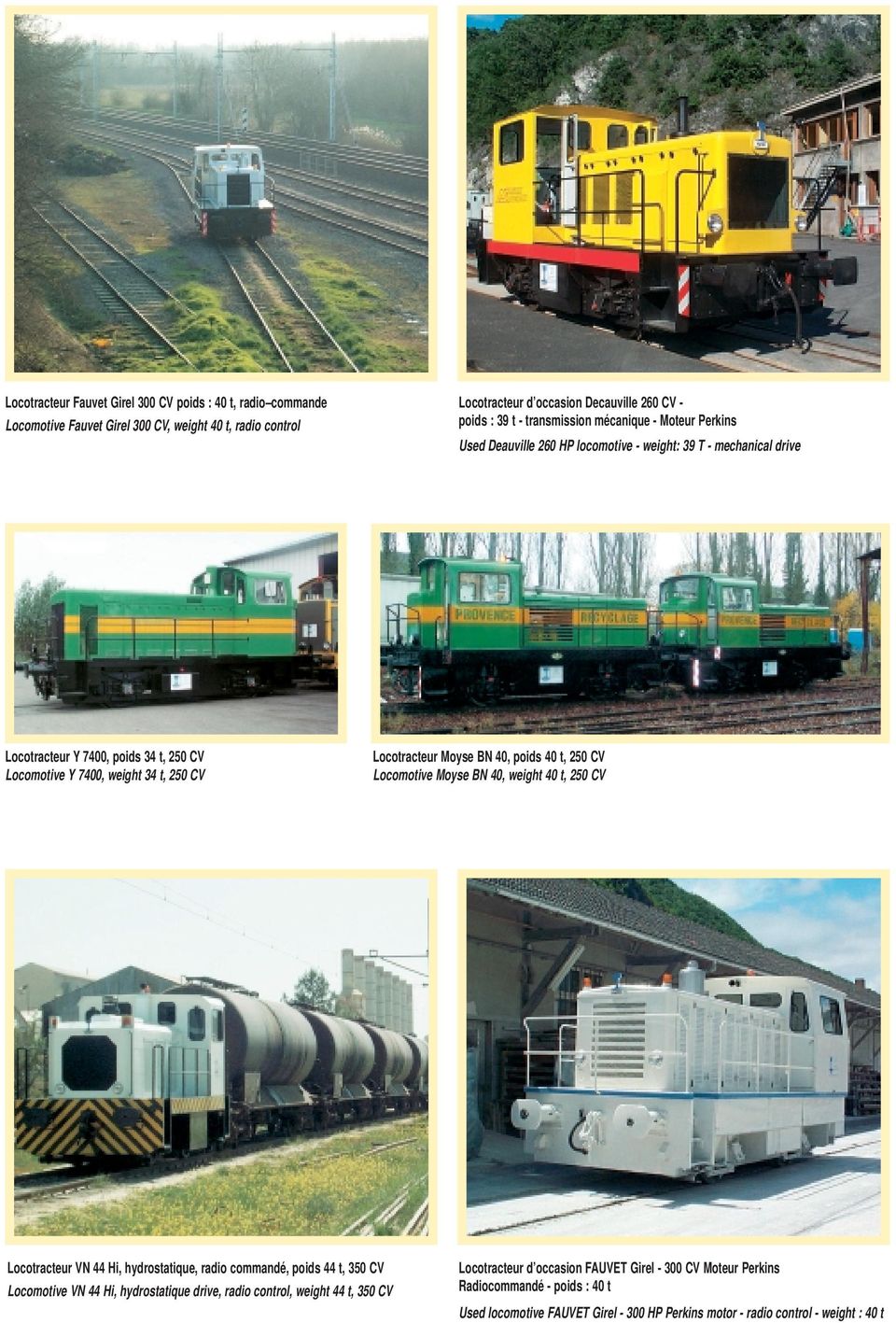 departement locotracteur locomotive department