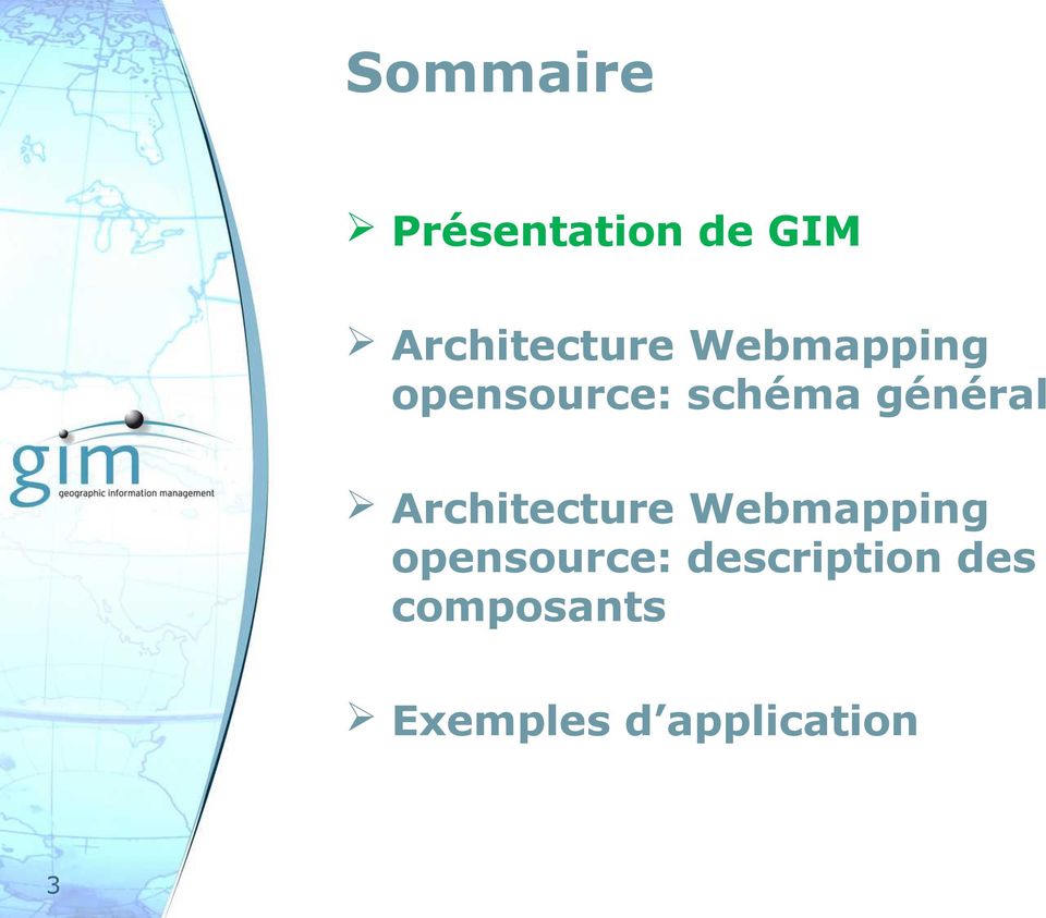 Architecture Webmapping opensource: