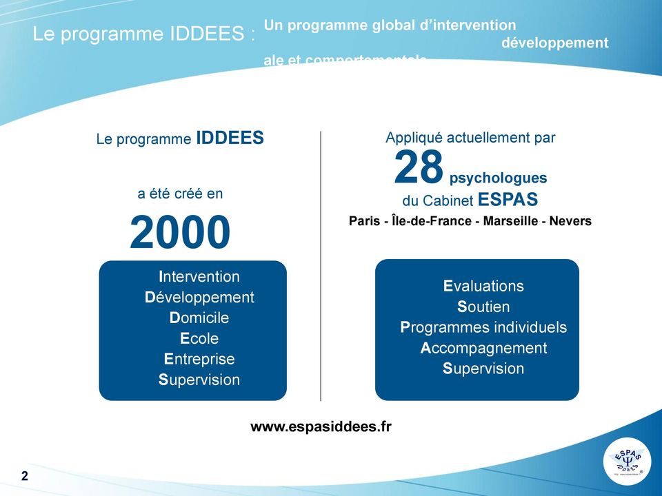 Supervision Appliqué actuellement par 28 psychologues du Cabinet ESPAS Paris - Île-de-France -