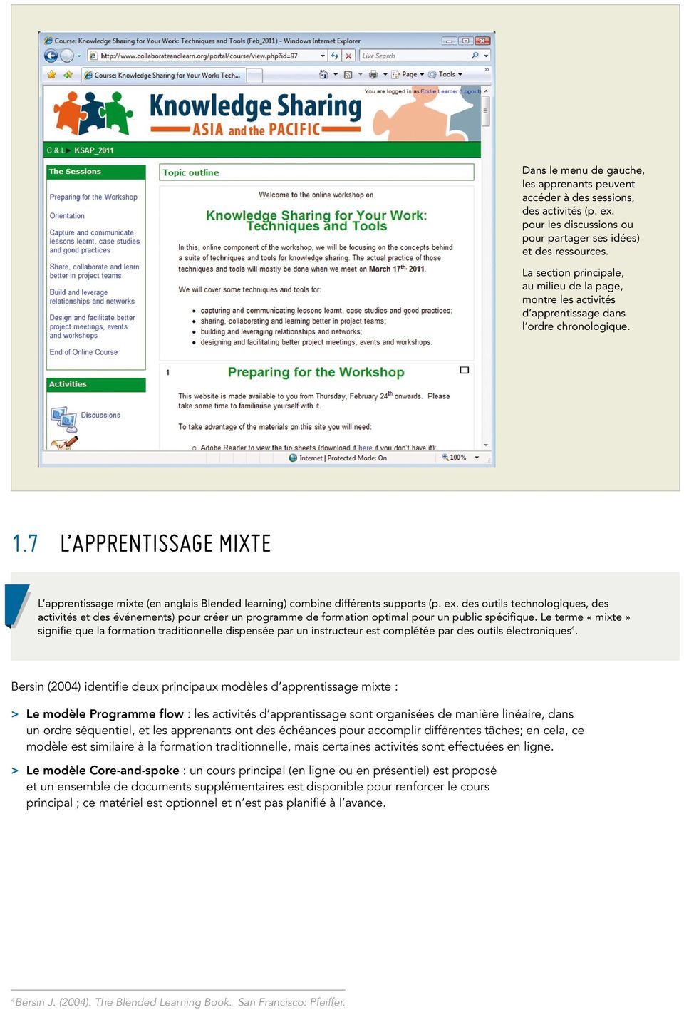 7 L apprentissage mixte L apprentissage mixte (en anglais Blended learning) combine différents supports (p. ex.