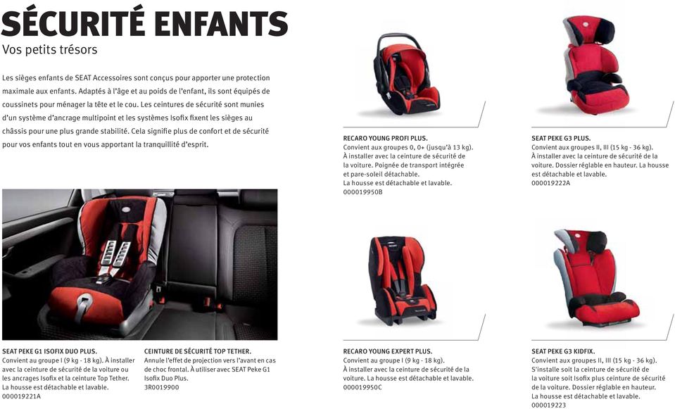 Les ceintures de sécurité sont munies d un système d ancrage multipoint et les systèmes Isofix fixent les sièges au châssis pour une plus grande stabilité.