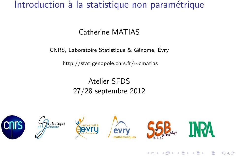 Laboratoire Statistique & Génome, Évry