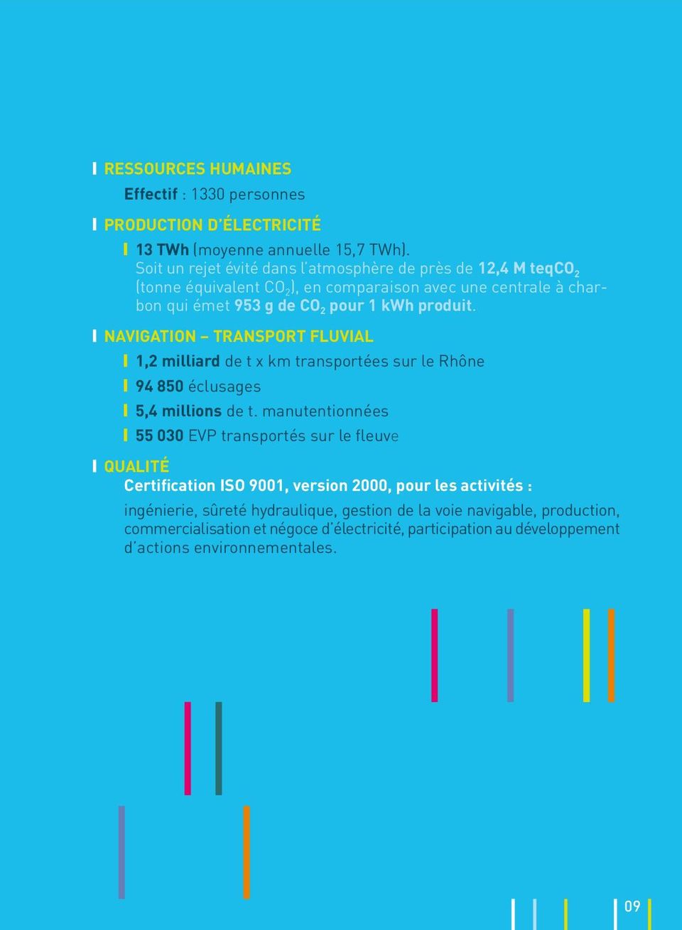 produit. NAVIGATION TRANSPORT FLUVIAL 1,2 milliard de t x km transportées sur le Rhône 94 850 éclusages 5,4 millions de t.