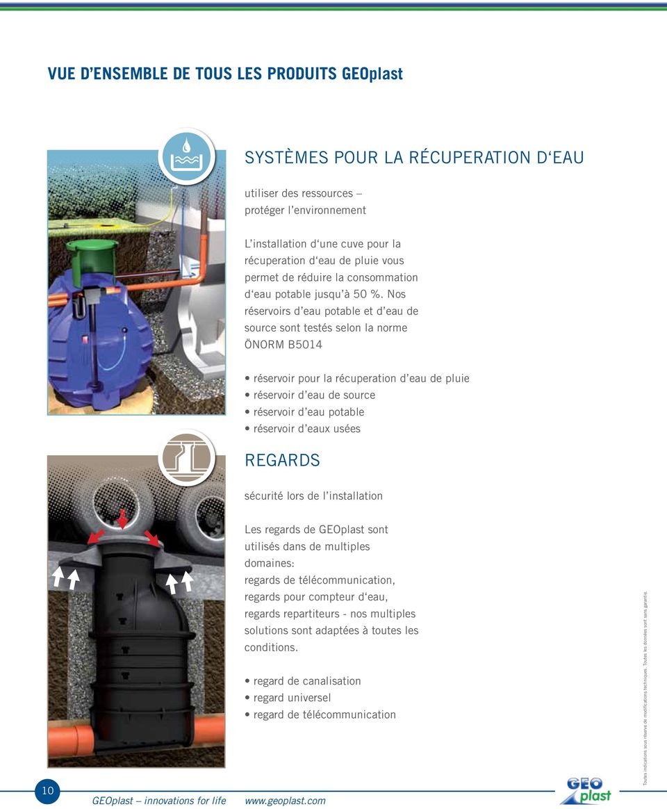 Nos réservoirs d eau potable et d eau de source sont testés selon la norme ÖNORM B5014 réservoir pour la récuperation d eau de pluie réservoir d eau de source réservoir d eau potable réservoir d eaux