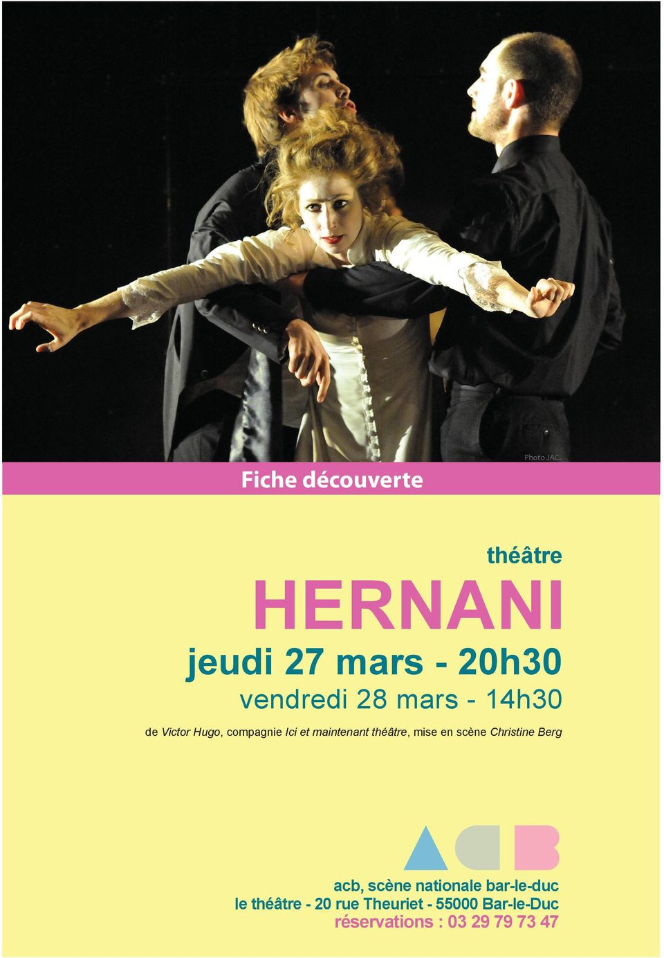 mars - 14h30 de Victor Hugo, compagnie Ici et maintenant théâtre, mise