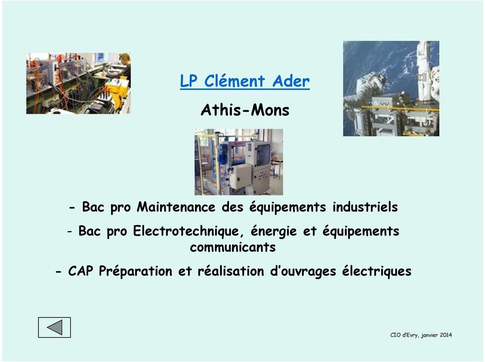 énergie et équipements communicants - CAP Préparation