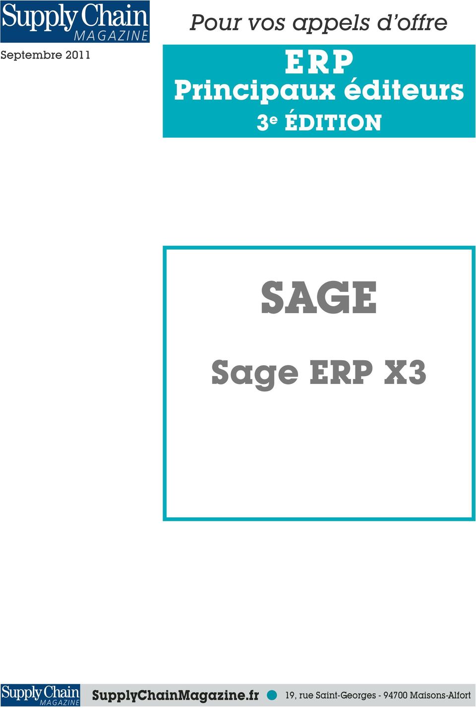 SAGE Sage ERP X3 SupplyChainMagazine.