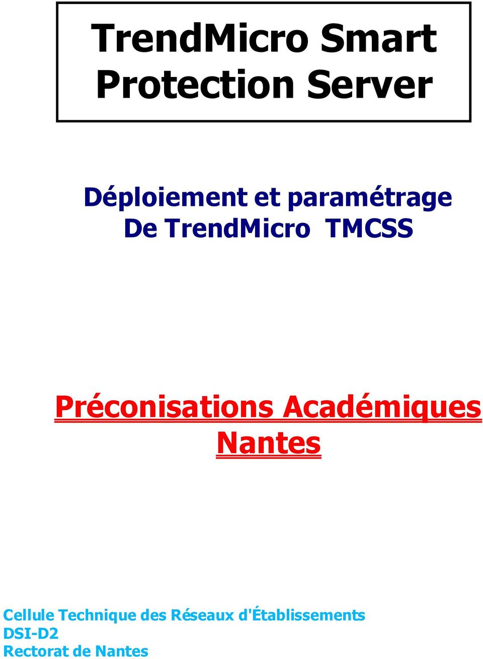 Préconisations Académiques Nantes Cellule