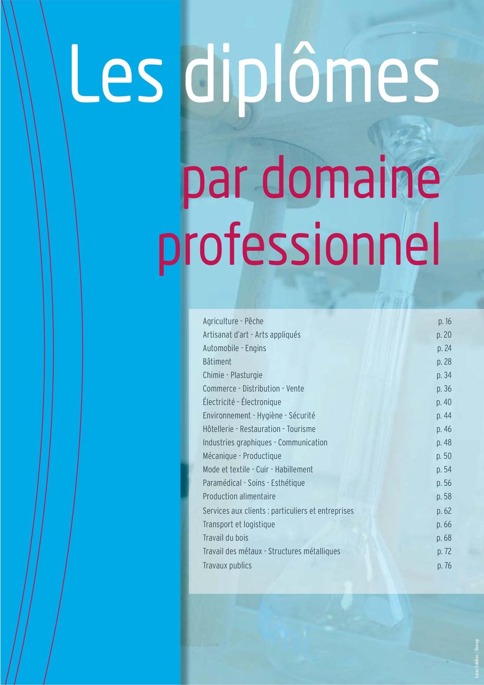 46 Industries graphiques - Communication p. 48 Mécanique - Productique p. 50 Mode et textile - Cuir - Habillement p. 54 Paramédical - Soins - Esthétique p.