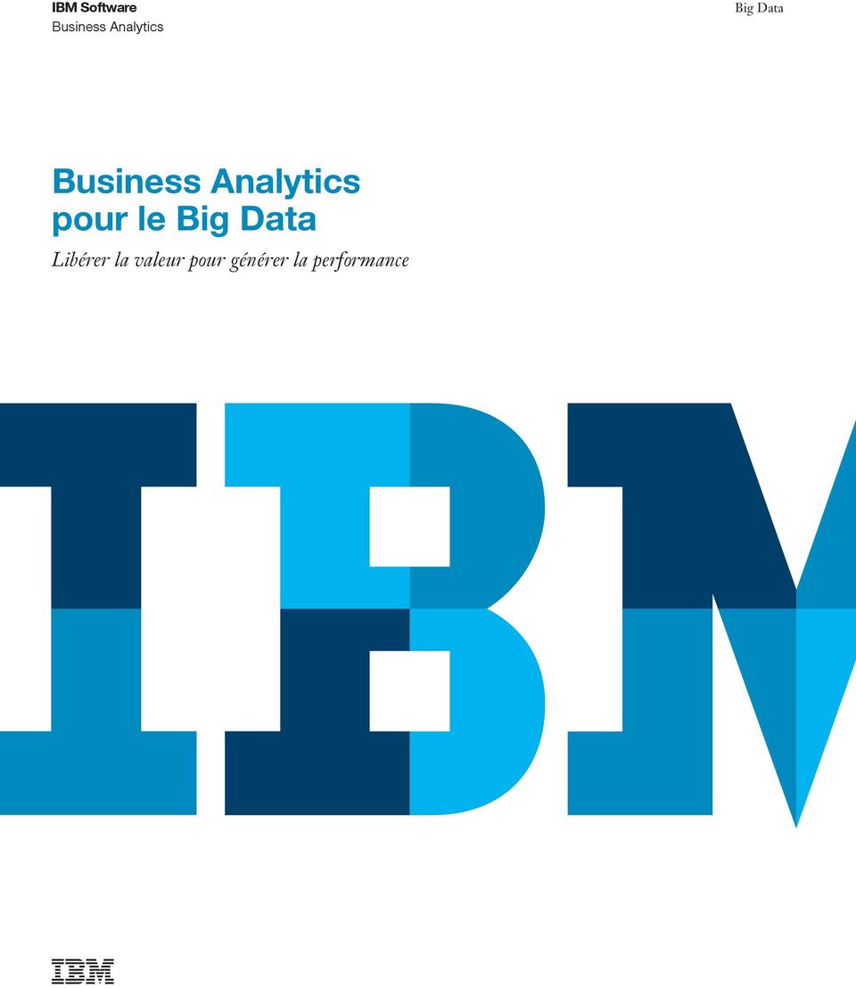 Analytics pour le Big Data