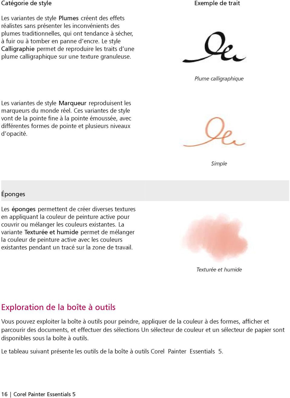 Plume calligraphique Les variantes de style Marqueur reproduisent les marqueurs du monde réel.