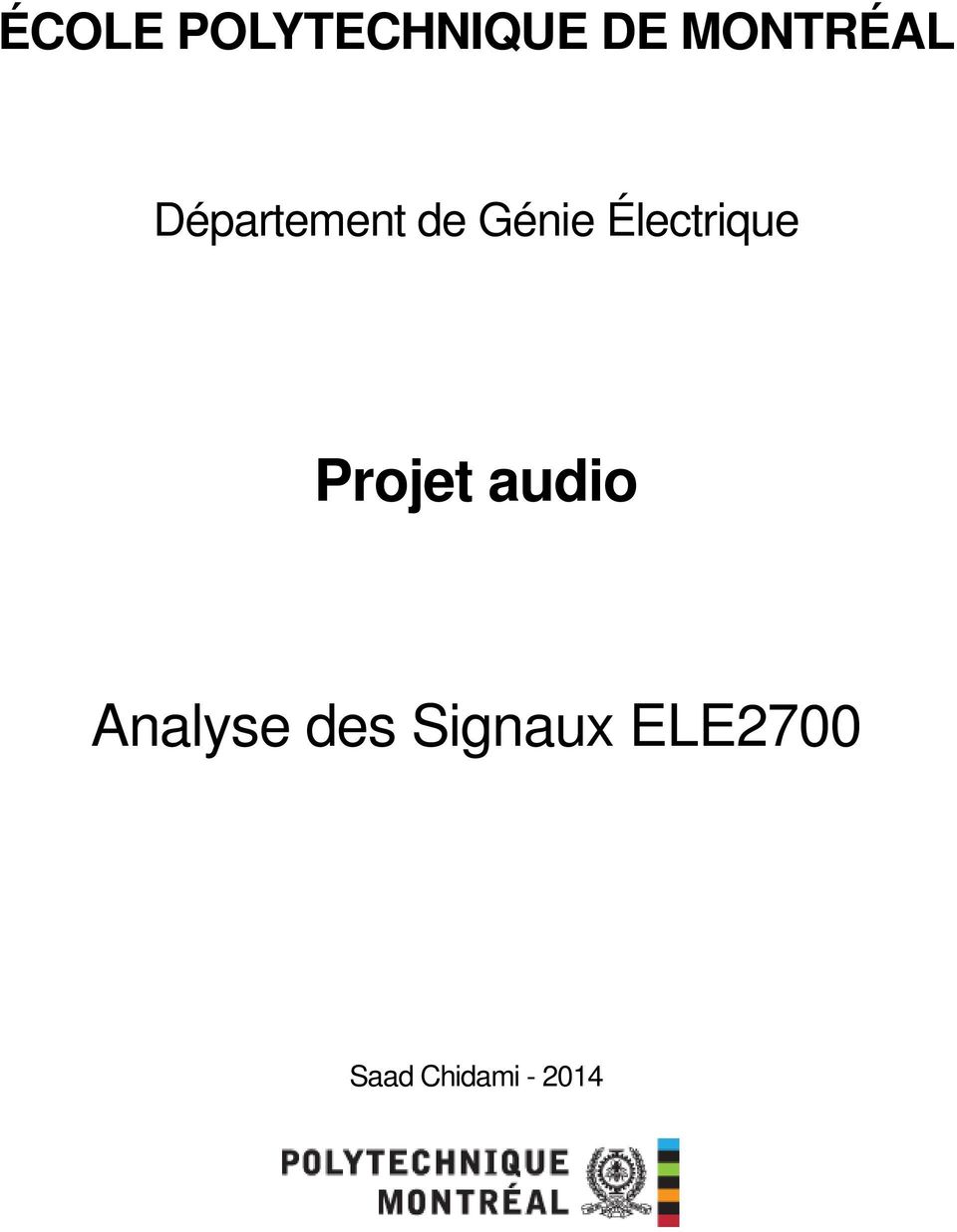 Électrique Projet audio