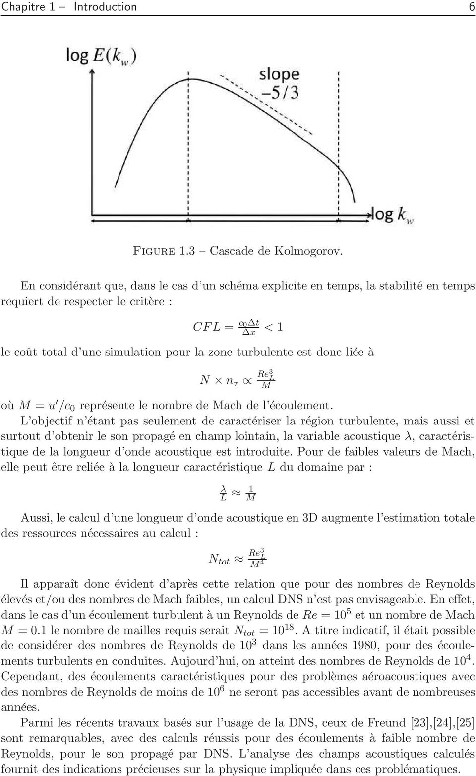 donc liée à N n τ Re3 L M où M = u /c 0 représente le nombre de Mach de l écoulement.
