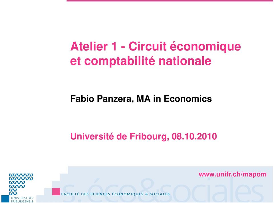 Fabio Panzera, MA in Economics