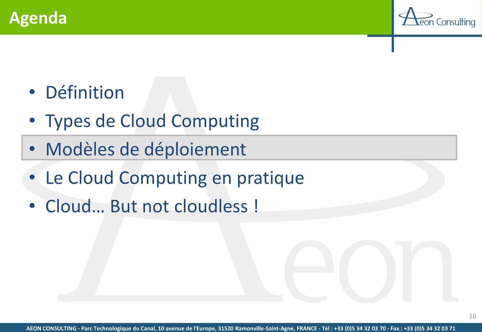 déploiement Le Cloud Computing