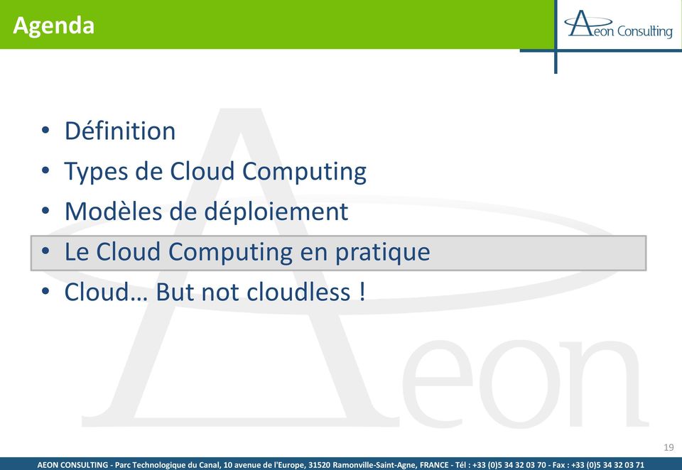déploiement Le Cloud Computing