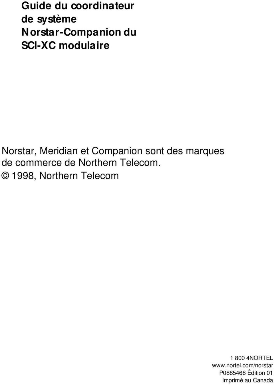 commerce de Northern Telecom.