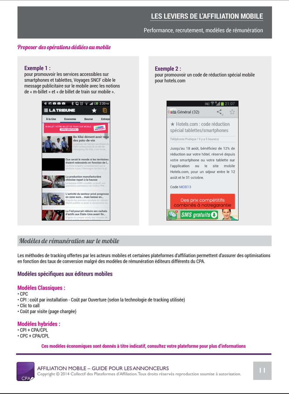 sur smartphones et tablettes, Voyages SNCF cible le message publicitaire sur le mobile avec les notions de «m-billet» et «de billet de train sur mobile».