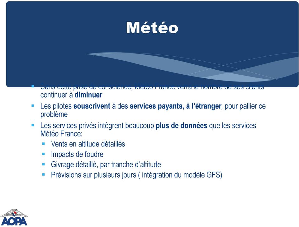 privés intègrent beaucoup plus de données que les services Météo France: Vents en altitude détaillés