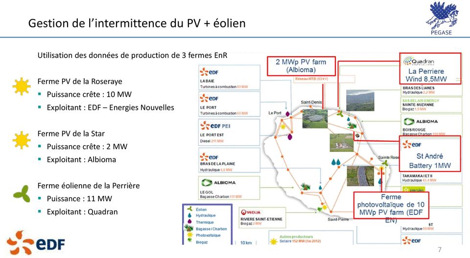 Exploitant : EDF Energies Nouvelles Ferme PV de la Star Puissance crête : 2 MW