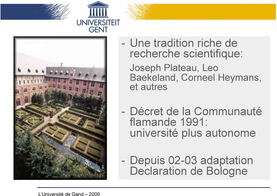 Décret de la Communauté flamande 1991: université plus