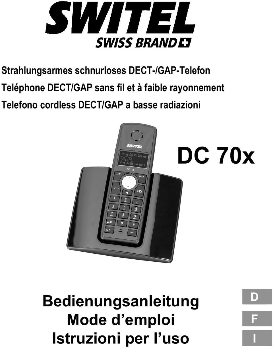 Telefono cordless DECT/GAP a basse radiazioni DC