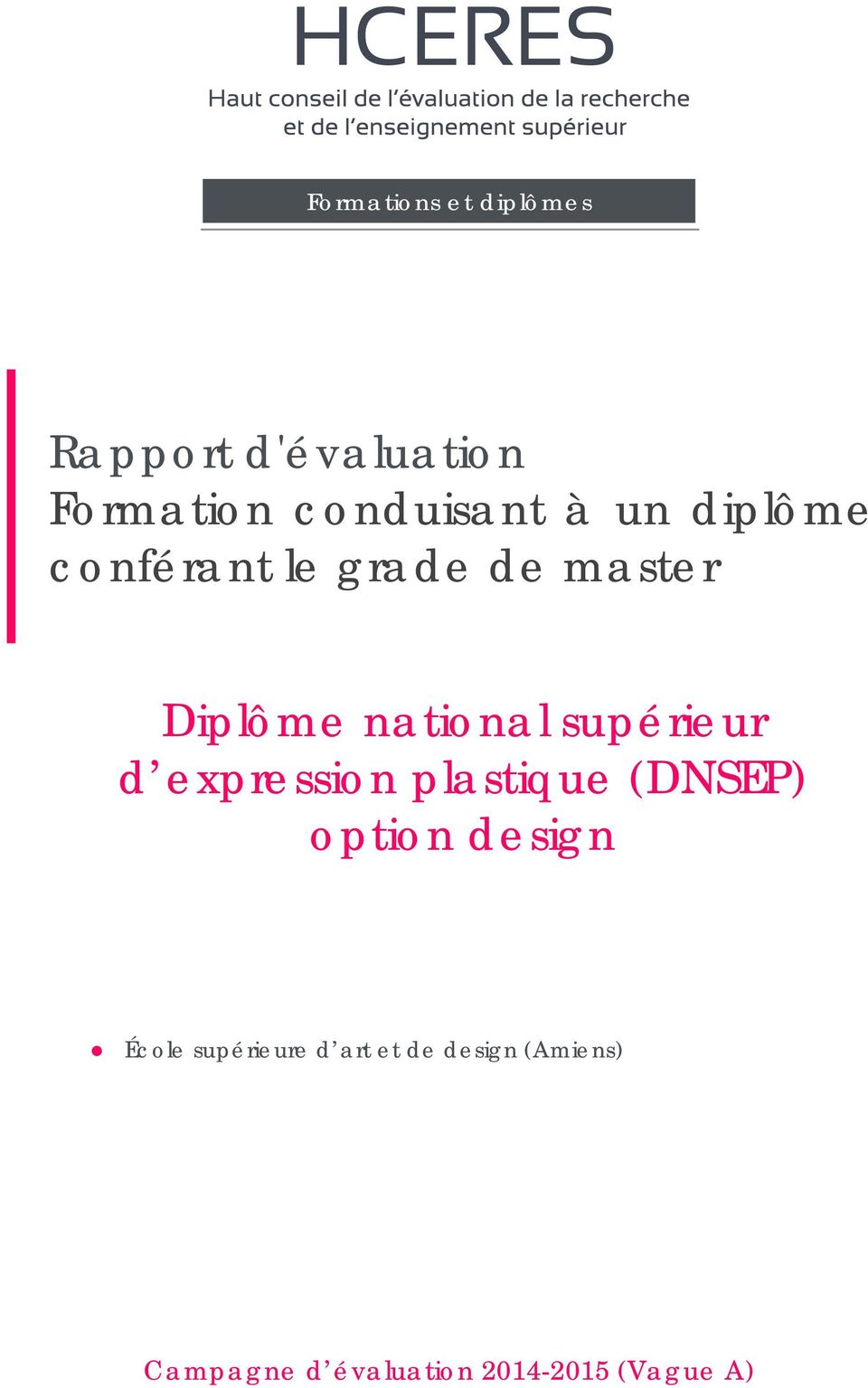d expression plastique (DNSEP) option design École supérieure d