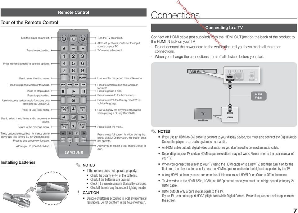 Do not connect the power cord to the wall outlet until you have made all the other connections. When you change the connections, turn off all devices before you start.