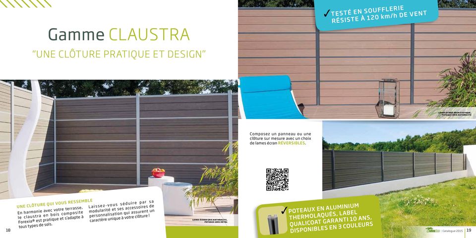 Une clôture qui vous ressemble En harmonie avec votre terrasse, Laissez-vous séduire par sa le claustra en bois composite modularité et ses accessoires de Forexia