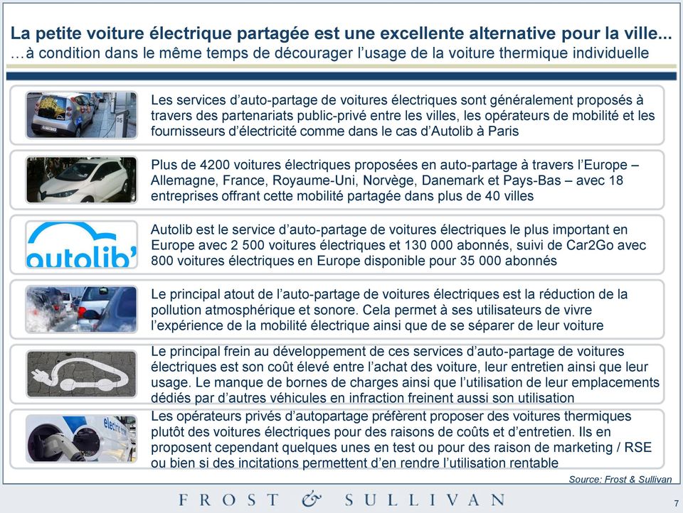 public-privé entre les villes, les opérateurs de mobilité et les fournisseurs d électricité comme dans le cas d Autolib à Paris Plus de 4200 voitures électriques proposées en auto-partage à travers l