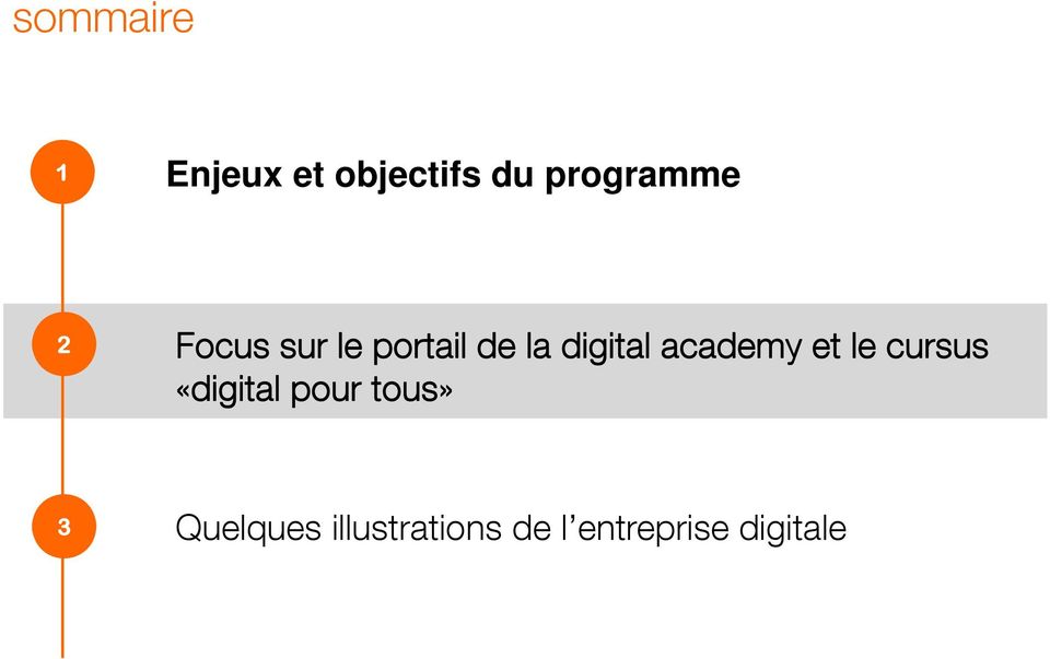 digital academy et le cursus «digital pour